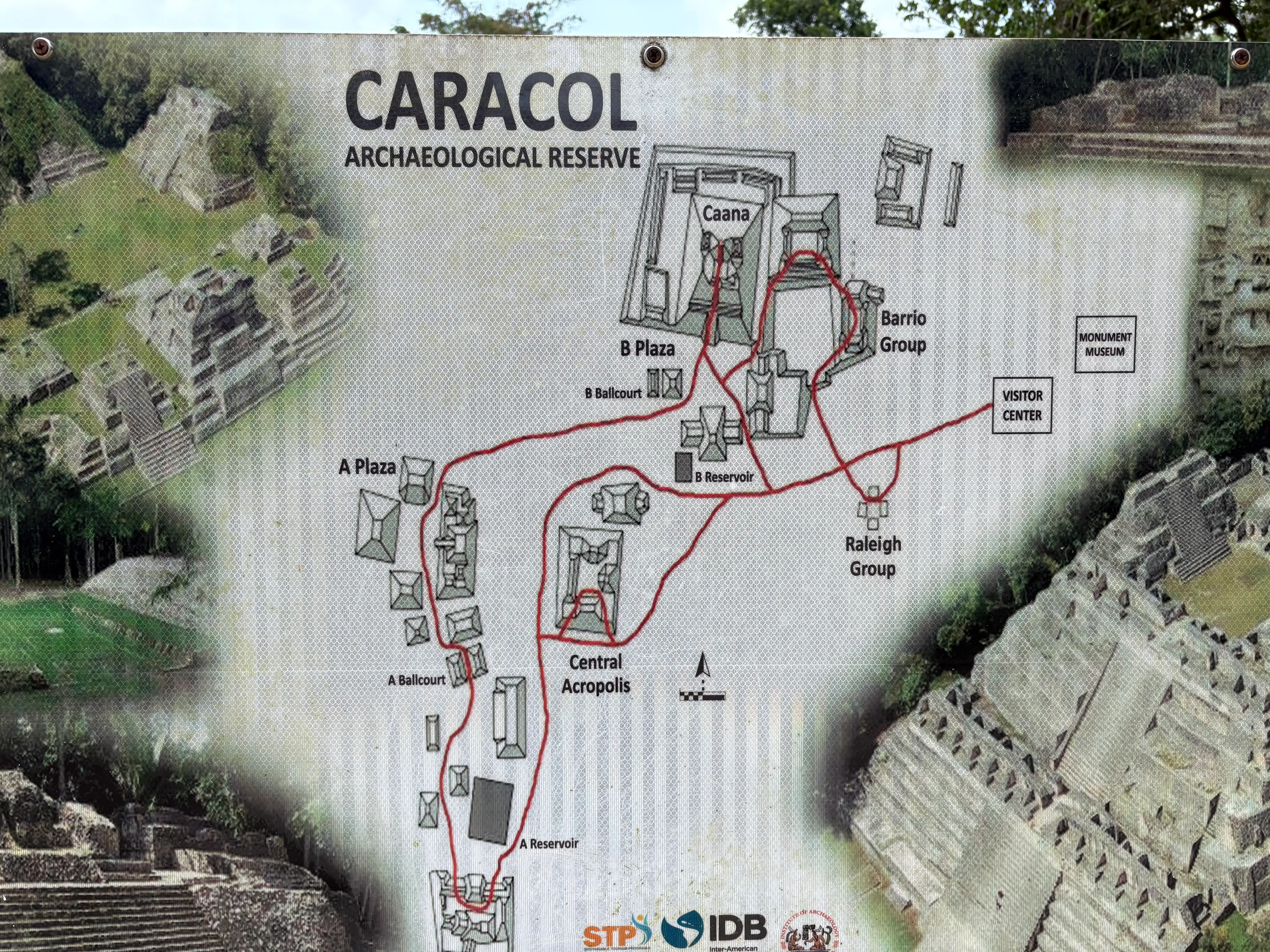 Caracol site map